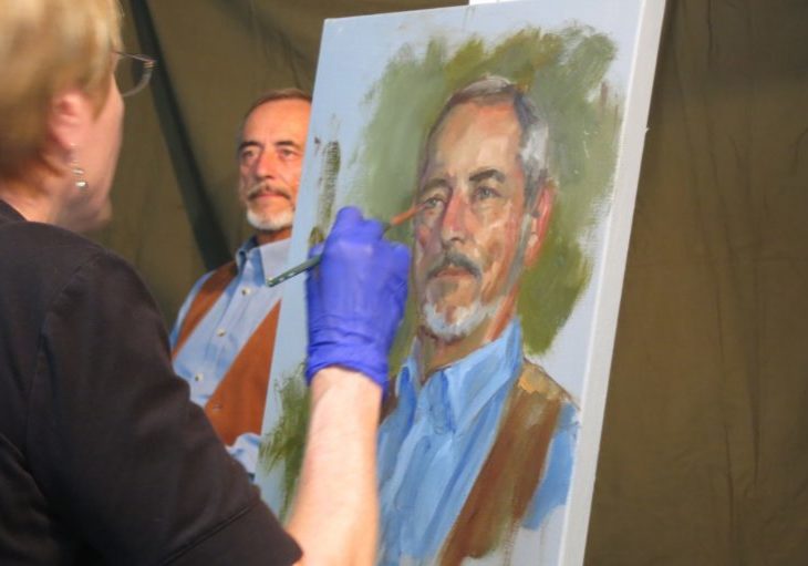Chris Kling Painting A Demonstration Portrait Copy