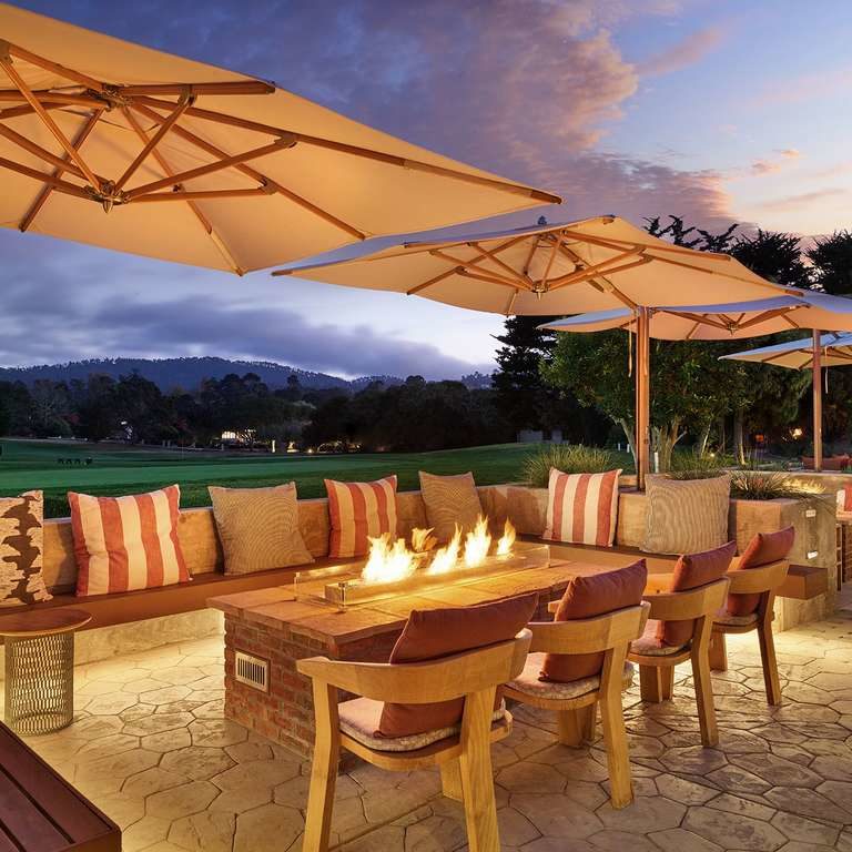 A three-night stay for two, including airfare and a round of golf at the Links at Spanish Bay in Pebble Beach, California with accommodations at the Hyatt Regency Monterey.