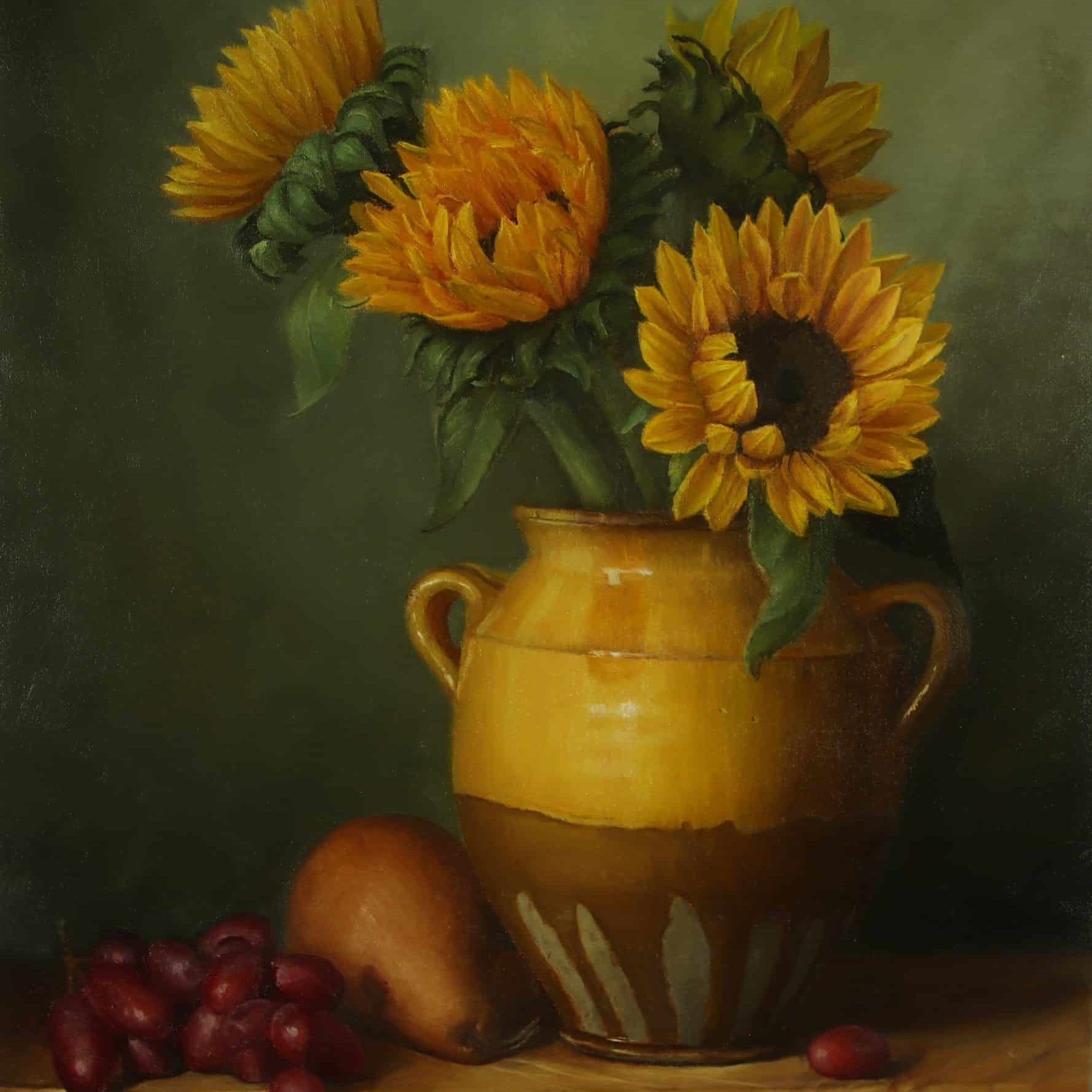 Sunflowers Confit And Grapes